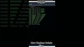 How Hackers Delete Files - Shred