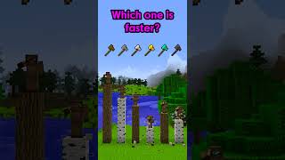 Which Minecraft Axe is Faster? #shorts