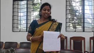 Report presentation of Multilingualism Workshop KRPs of Puducherry by Meghala R Mam