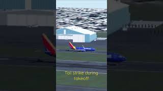 Tail strike during takeoff #swiss001landing #planes #takeoff