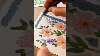 New relaxing oil pastel flower painting! You can also watch the full length of the video. 🌸💚