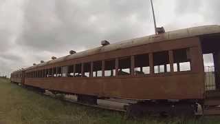 Abandoned Passenger Train Cars Galveston Texas