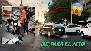 SE PASA EL ALTO Y CASI CHOCAN | SE ATORA LA COBIJA EN LA LLANTA Observaciones diarias #2 | LeoBiker