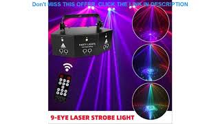 Best YSH LED Disco Laser Light DMX Mini 9 Eyes RGBW Stage Lighting Effect for DJ Club Bar Decoratio