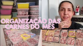 organização das carnes para o mês