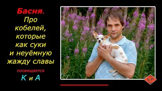 Басня. Про кобелей, которые как с#ки и неуёмную жажду славы.