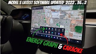 Latest software updates 2022.36.2 for Tesla model S. ENERGY GRAPH & CARAOKE. #shorts