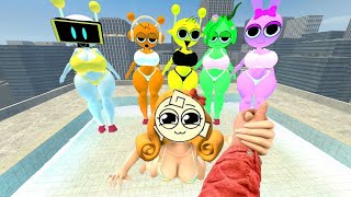 NEW SPRUNKI FAMILY POOL PARTY MISS TREE & MISS SUN & MISS FUN COMPUTER In Garry's Mod Incredibox