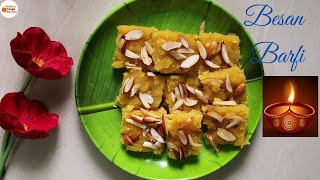 Besan Barfi || Gram Flour Barfi || Chickpea Flour Barfi || Nisha's Orange Kitchen