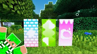 Как сделать 3 красивых флага в minecraft!) 🌸