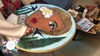 DIY - Befor & After -  Drawing  on Table - الرسم على طاوله قديمه