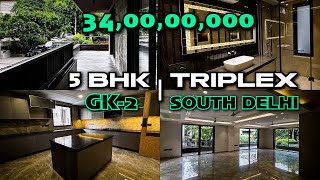 5 BHK Triplex | 1000 SqYd | GK-2 | South Delhi | Premium Residential Property