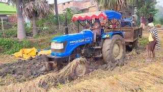 Sonalika Di 42 Rx Stuck In Mud Badly Pulled by Sonalika Di 740 Tractor | Sonalika Tractor Rescue