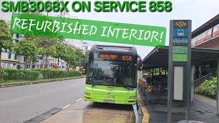 [Refurbished MAN A22 E5!] SMB3068X on Service 858 Bound for Woodlands Bus Interchange – MAN A22