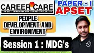 APSET(Paper-1) - People, Development and Environment - MDG's