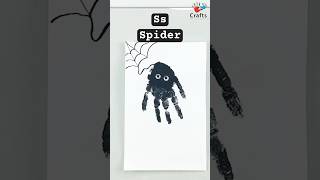 S is for Spider🕷️🕸️ Alphabet handprint art for kids #craftswithtoddler #alphabet #abcd #spider