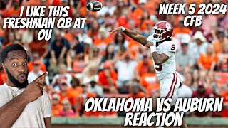 Reaction To #21 Oklahoma vs Auburn | Full Game Highlights | 2024 College Football Highlights