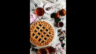 Tarta de amapola con peras