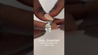 Can you guess the carat size of this oval diamond? 💎 #ovaldiamond #ovalcutdiamond