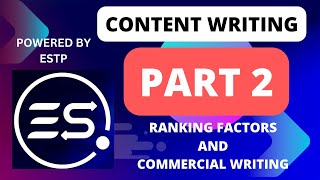 Ranking Factors and Commercial Writing Part 2 -ESTP