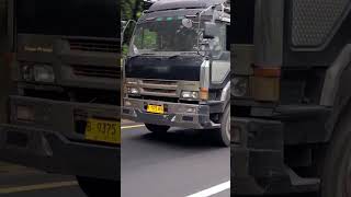 Big Black Truck With Heavy Load Passing On The Road #truck #work #respect #shorts