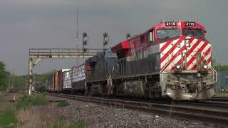 BC Rail heritage unit + VIA Rail & CN action on the Dundas Sub ~ May 19, 2024