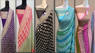 Khaddi Saree 💗 Pure Khaddi Saree 💗 Pure Khaddi Georgette Silksarees💗 Sanjana Creation  #viralvideo