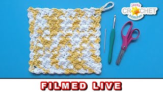 Pretty Simple Dishcloth - Jayda InStitches Live Tutorial 💗- August 26