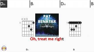 PAT BENATAR Treat Me Right FCN GUITAR CHORDS & LYRICS