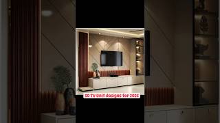 50 TV unit design that will rule 2025. #design #tvunit #interiordesign