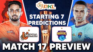 PKL 2024 - Match 17 UMumba vs Bengal Warriorz Match Preview || Starting 7, Predictions