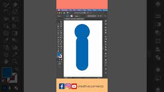 How to make Letter I logo in illustrator #letterlogo #illustrator #shorts