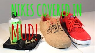 Nike Lunar Oneshot dunked and rubbed in Mud! - Angelus Easy Cleaner