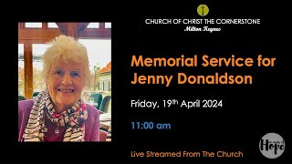 2024-04-19 Memorial Service for Jenny Donaldson