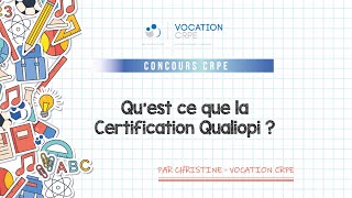 Vocation CRPE ～ Qu'est ce que la Certification Qualiopi ?