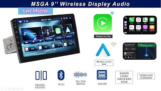 MSGA WIRELESS MULTIMEDIA STEREO - 9 Inch With Android Auto & Car Play Demo, Car Infotainment System.