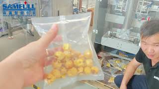 Small popcorn snacks vffs form fill seal packing machine