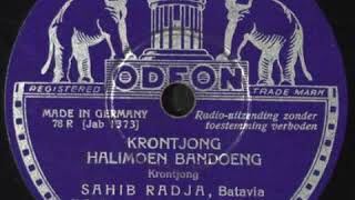 Musik Indonesia thn 1940-an 'Krontjong Halimoen' Bandoeng by Oriental Krontjong Orkest pimp. M Sagi