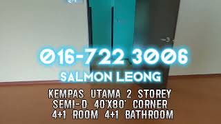 Kempas Utama 半独立角头屋 Semi-D Corner House 016-7223006 (Jb Property House Tour)