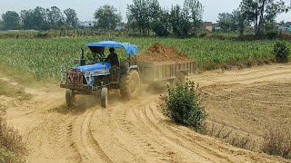 Sonalika Di 35 international series tractor full power. क्या सोनालिका 35 निकाल पाएगा ट्राली।