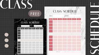 Class Schedule 電子課表 | GoodNotes 模板 | 免費下載