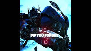 Did you forget who I am? | Optimus Prime edit #shorts #transformers #optimusprime