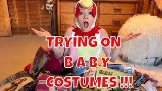 Trying On Baby Halloween Costumes with Princess Ella