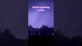 Purple Lightning strikes #thunderstorm #lightningstorm #viral