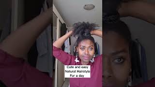 Cute and Easy Natural Hairstyle For a day #short