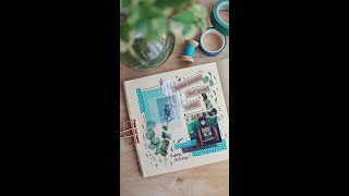 journal with me / aesthetic journaling / scrapbook / green theme / #shorts