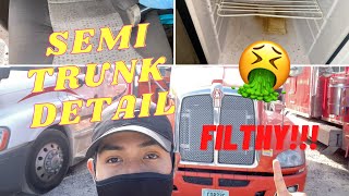 Deep Cleaning A FILTHY SEMI TRUCK | Complete MOBILE Detailing Transformation