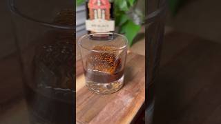 Mezcal Mr. Black accented by imprinted clear ice #coffeedrinks #clearice #coffee