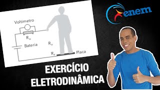 Exercício Eletrodinâmica - O circuito representado na figura foi projetado para medir a resistência