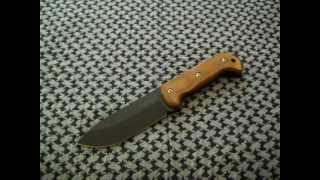 Becker BK-2 with custom IPE wood scales and blue liners